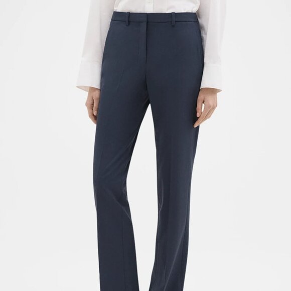 NWT Theory Tailored Pant in Sevona Stretch Wool - Navy (Size 12) - Picture 4 of 7